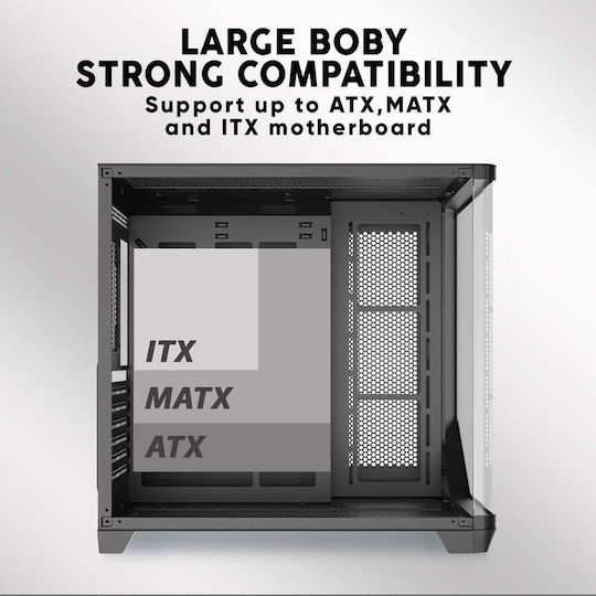 Armaggeddon AQUARON-XCURVE-GIGA10-W Gaming Full Tower Computer Case with Side Window White