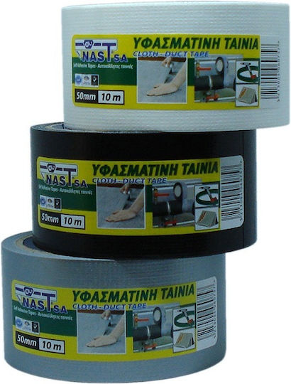 Self-Adhesive Fabric Tape White 48mmx10m 1pcs