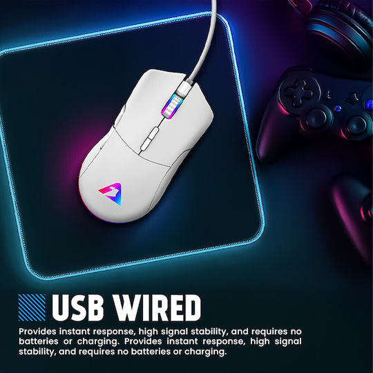 Armaggeddon FALCON V STEALTH RGB Gaming Ποντίκι Λευκό