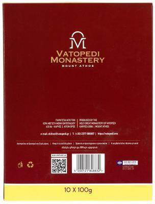 Pure Incense of Mount Athos Old Traditional Recipe 10 X 100gr Authentic Product of Vatopedi Monastery Holy Great Monastery Vatopedi 28167 Myrrh