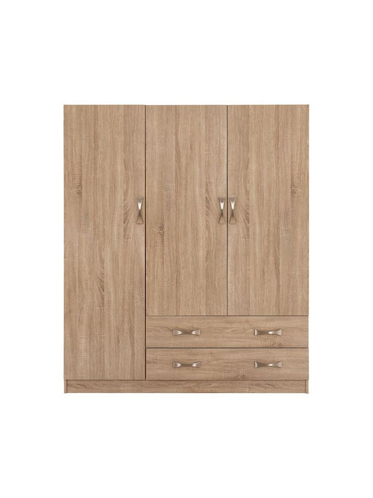 Triple Door Wardrobe CARLY 150x55x180cm