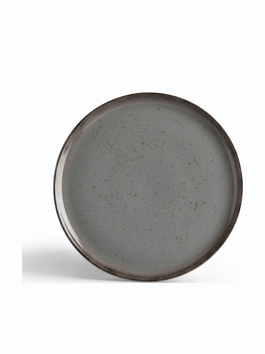 Ionia Ceramic Gray Dessert Plate With Diameter 22cm