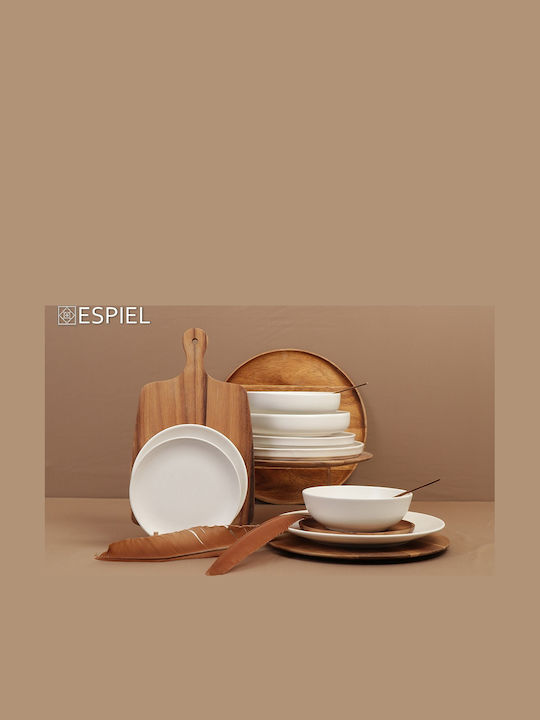 Espiel Terra Matt Plate Shallow made of Porcelain Beige with Diameter 21cm 6pcs