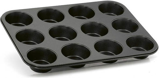 Veltihome Non-stick Aluminum Cupcakes & Muffins 12 Cups Baking Pan 39x29.5x3cm
