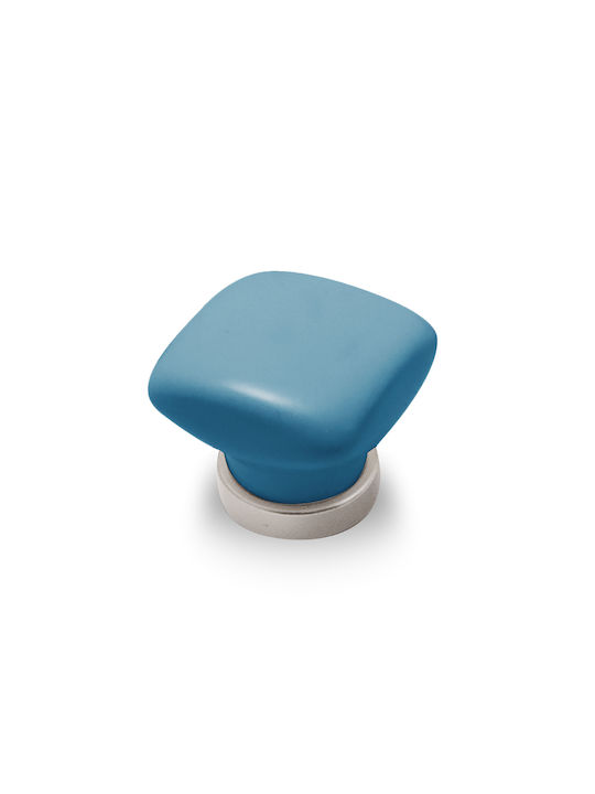 Conset C1073 Kids Knob Furniture made of Porcelain in Blue Color 30mm C1073-30S05Α53 1pcs