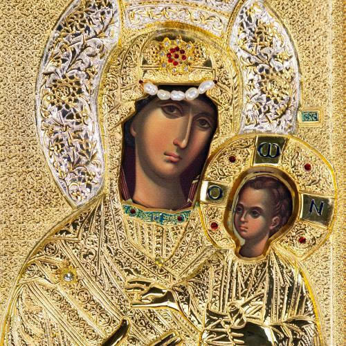 Panagia Vimataria Replica of Miraculous Icon Rotating Authentic Product of Vatopedi Monastery Holy Great Monastery Vatopedi 27087 20 X 13 Cm