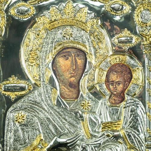 Theotokos Antiphonitria Replica of Miraculous Icon Authentic Product Monastery of Vatopedi Holy Great Monastery Vatopedi 030401000002 40 X 31 Cm