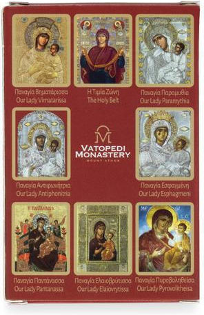 The Eight Miraculous Holy Mary Icons 8.5 X 5.5 Cm