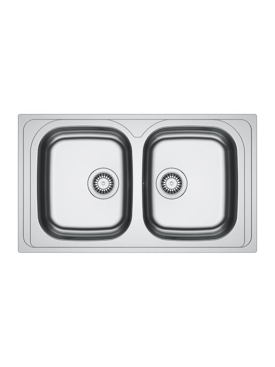 Franke Spark Skx 620-34-34 3011743803 Drop-In Sink Inox W86xD50cm Silver