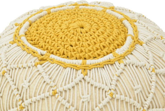 Bean Bag Stool Waterproof Boha Natural And White 40x40x30cm