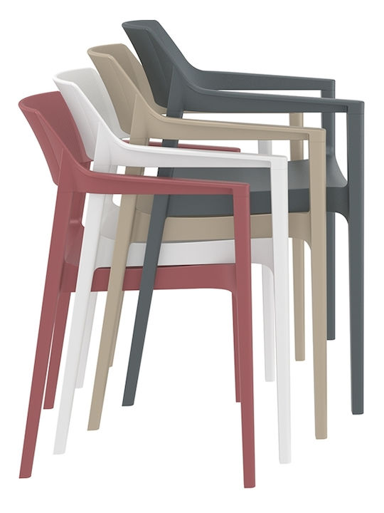 Gartenstühle Polypropylen Tulum Taupe 55x52x79cm