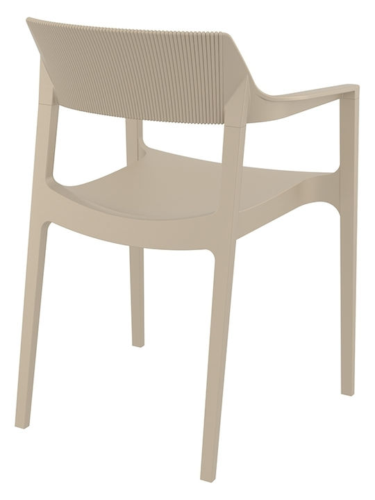 Gartenstühle Polypropylen Tulum Taupe 55x52x79cm