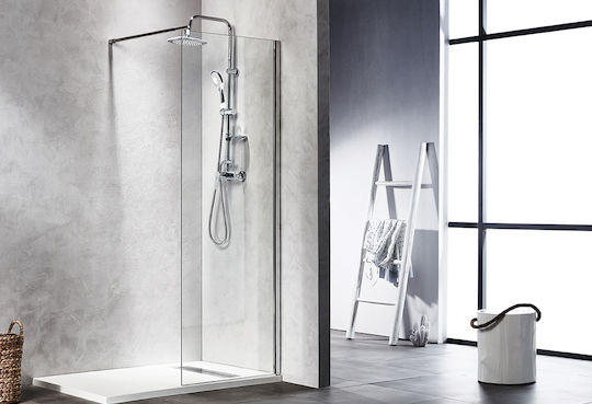 Tema 016-TEM-0308 Shower Screen for Shower 80x180cm Chrome