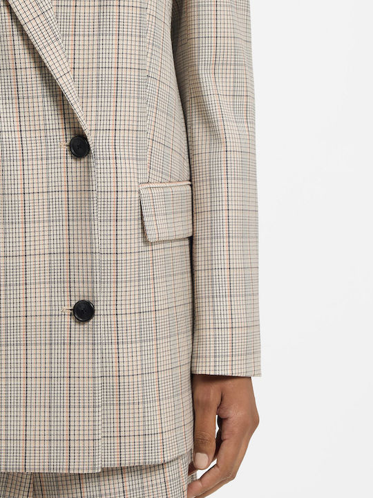 Boss Blazer pentru femei Încrucișat Sacou Biege
