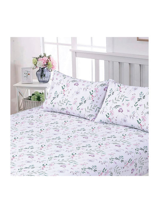 Casa Colori Sheet Semi Double with Elastic 120x200+30cm. Blooming Touch Floral