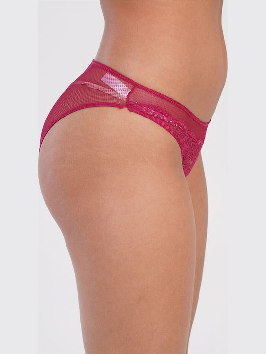 Дамско Слип с дантела Dark Pink