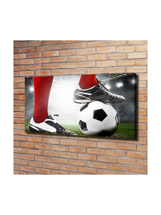 Gemälde Segeltuch Fertig Leinwandrahmen Fußballspieler Beine 120x60 cm