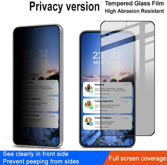 Imak Privatsphäre Vollflächig gehärtetes Glas Schwarz (Galaxy S23+)