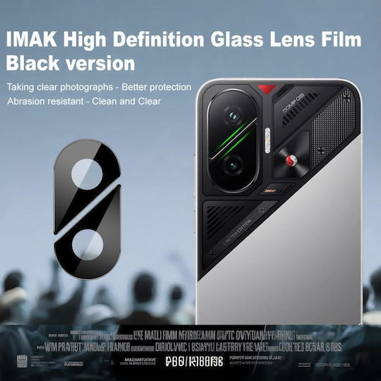 Xiaomi Poco F7 Imak Folie de Sticlă pentru Lentila Camerei Spate Versiunea Neagră