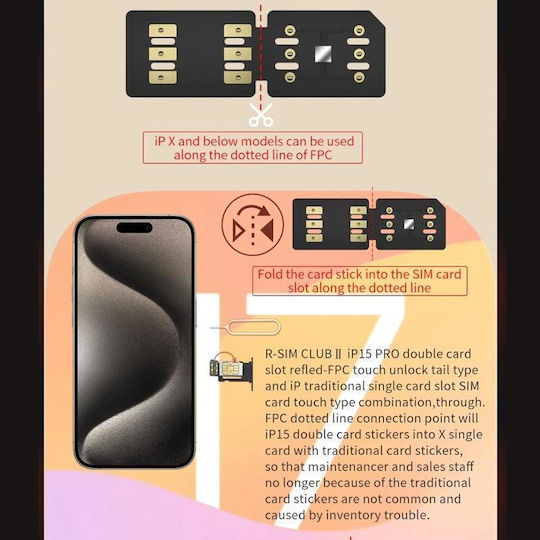 R-Sim Club 2 Unlock Card iPhone Series iOS18