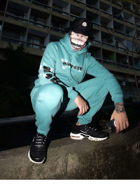 Φούτερ με Κουκούλα Teal