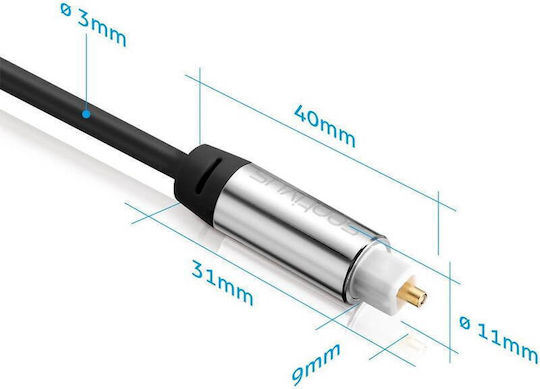 Sentivus Toslink Male Male Cable 0.5m