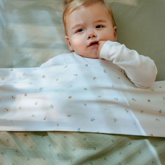 Little Dutch Blanket Nursery Swaddling Blankets Knitted Green Pure Sage 70x100cm