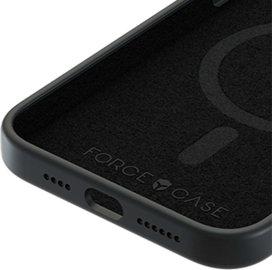 Force Case Silikon Handyhülle Iphone 17 Pro Max Magsafe Kompatibel Stoßfest 2m Schwarz