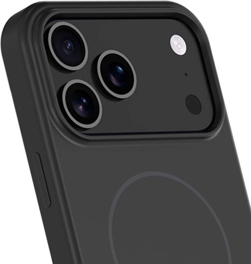 Force Case Silikon Handyhülle Iphone 17 Pro Max Magsafe Kompatibel Stoßfest 2m Schwarz