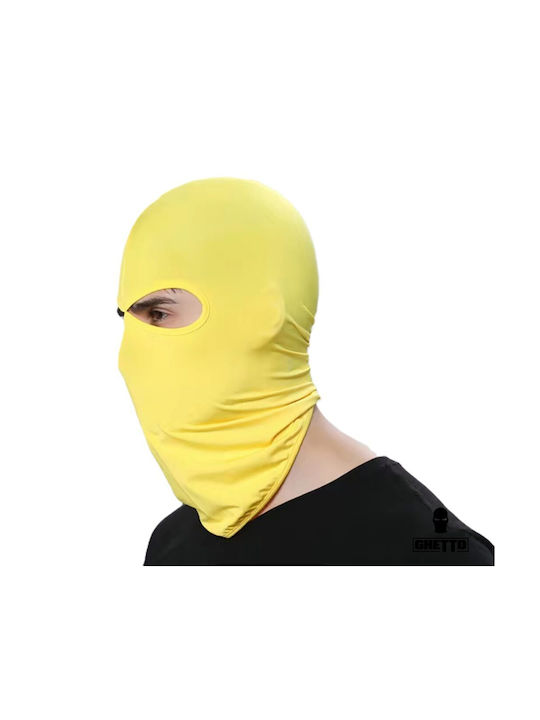 Ghetto Vollgesichts-Balaclava für Motorradfahrer Gelb Farbe