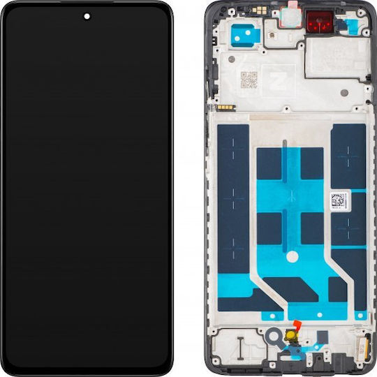 OnePlus Οθόνη mit Touch-Mechanismus und Rahmen für OnePlus Nord CE4 Lite (Schwarz)