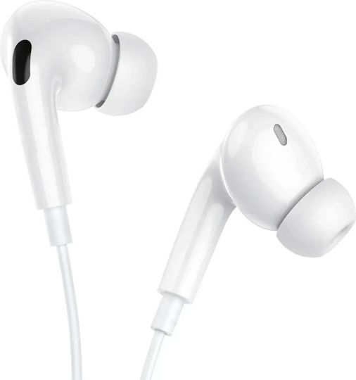 Borofone Bm100 Pro Fuente In-ear Handsfree Ακουστικά με Βύσμα 3.5mm Λευκό