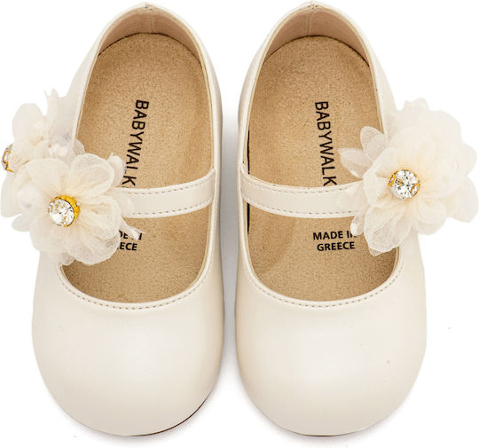 Babywalker Ecru Baptism Pumps