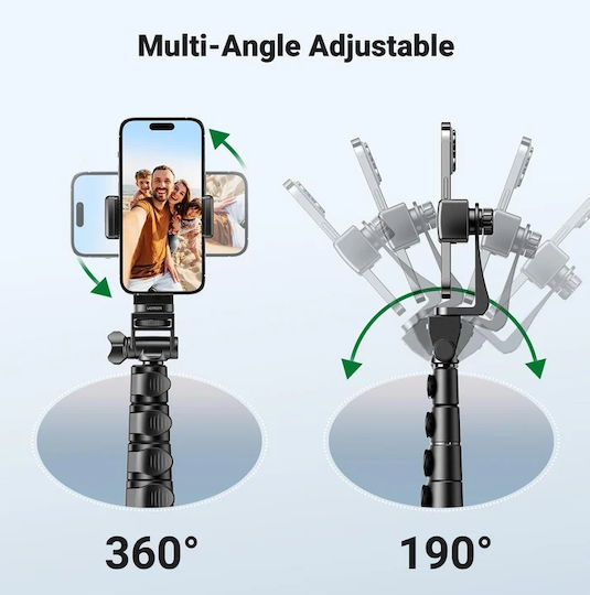 Ugreen Tripod Selfie Stick Bluetooth Μαύρο