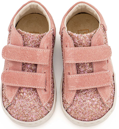 Babywalker Βαπτιστικά Δερμάτινα Sneakers Ροζ