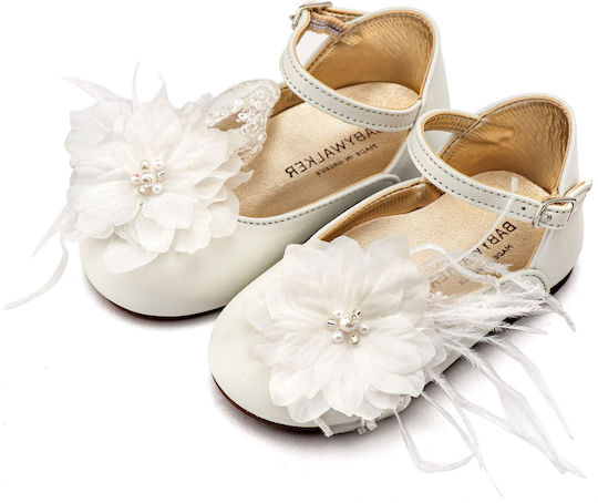 Babywalker Ecru Baptism Leather Pumps