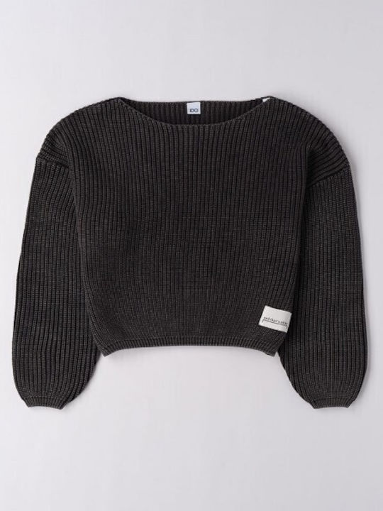 Παιδικό Crop Top Μακρυμάνικο Black