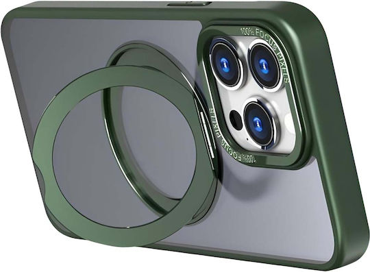 Jaym Magsafe Handyhülle iPhone 16 Pro Max Drehbarer Ring Stand Grüne