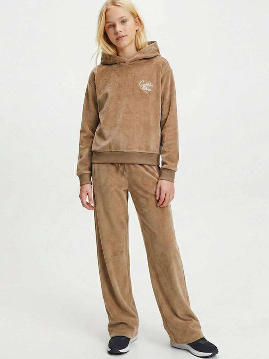 Kids Sweatpants Set Brown