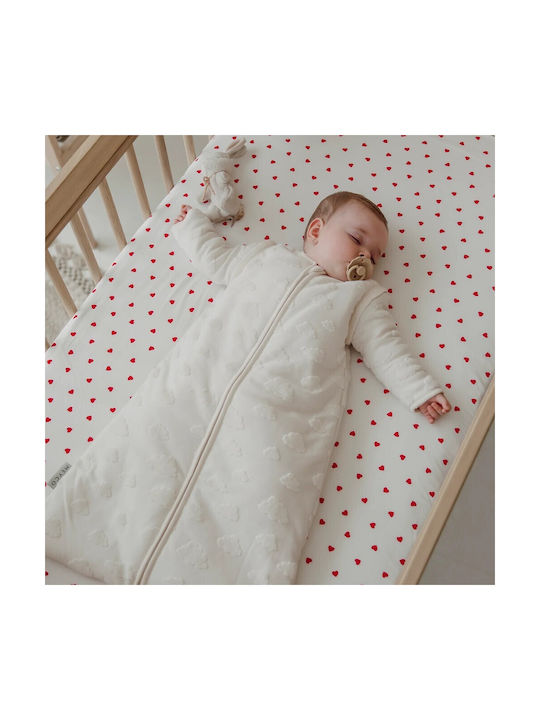 Meyco Baby Sheet Crib Flannel Fitted White 70x140cm