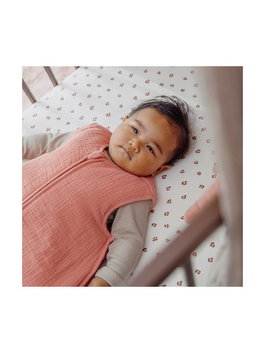 Meyco Baby Sheet Crib Flannel Fitted Pink 70x140cm