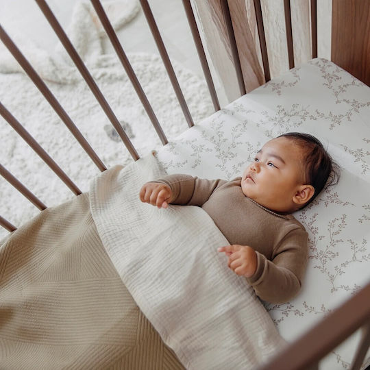 Meyco Baby Sheet Crib Flannel Fitted Beige 70x140cm