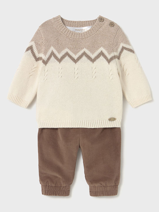 Kids' Set with Pants Winter 2pcs Coffee