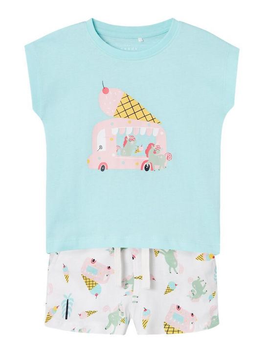 Kids' Set with Shorts Summer 2pcs Blue Tint