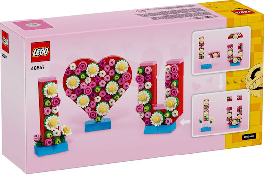 LEGO Cuburi de Construit Love Letters Valentine's Day pentru 8+
