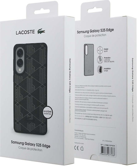 Shockproof Калъф Galaxy S25 Edge Blend Lacoste Series Черен