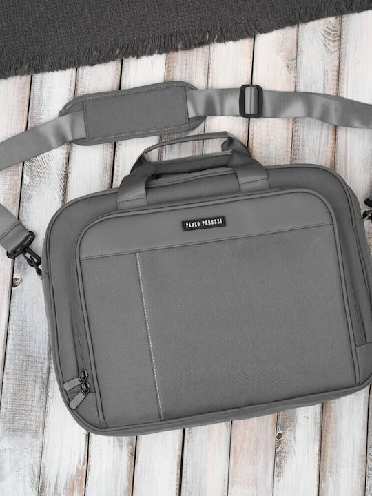 Geantă Laptop Gri Unisex Material Ușor Umăr Paolo Peruzzi As-02-dgr