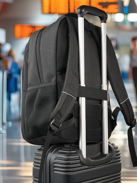 Мъжка Раница Laptop Backpack Travel Office Многофункционална Водоустойчива Уплътнена Черна As-03-bl