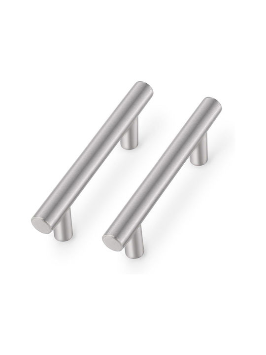 Probrico Λαβή Επίπλου από Μέταλλο Silver 127mm (Απόσταση Κέντρων 127mm) 30τμχ