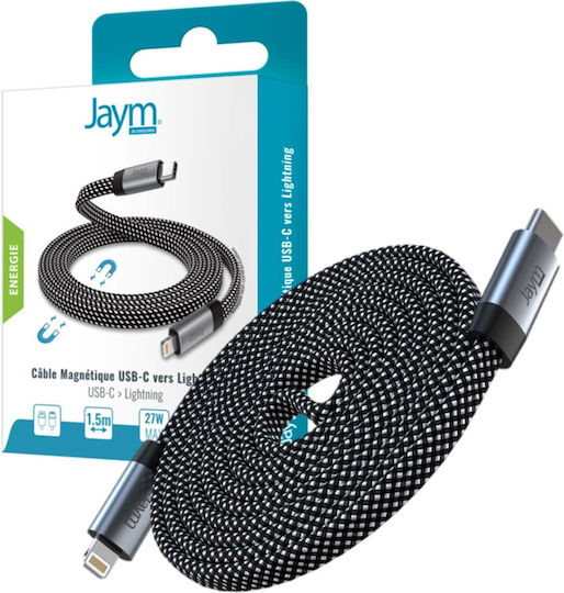 Jaym 3a Ladekabel Synchronisierung Usb-c Zu Lightning Pd 3.0 27w 1.5m Magnetisches Graues